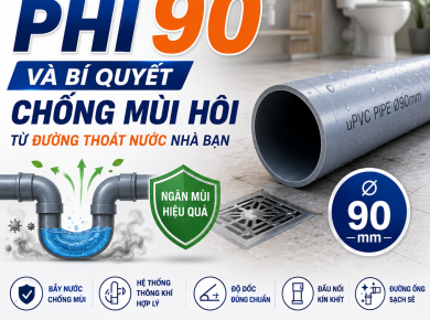 Ống uPVC phi 90 V&agrave; B&iacute; Quyết Chống M&ugrave;i H&ocirc;i Từ Đường Tho&aacute;t Nước Nh&agrave; Bạn
